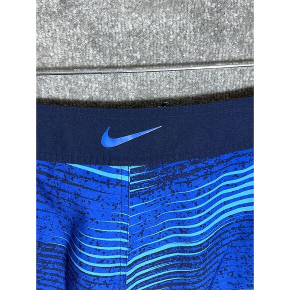 Nike Board Shorts‎ Mens Size 36 Blue Striped Pocket Stretch - Picture 7 of 10